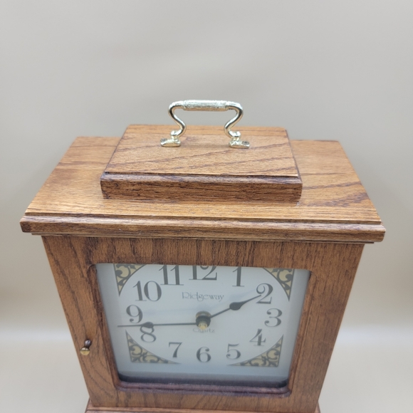 Ridgeway Desk Mantel Clock Real Oak Wood Quartz Movement USA Tested Works - Picture 3 of 16